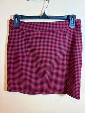 Garage Red and Black Gingham Mini Skirt